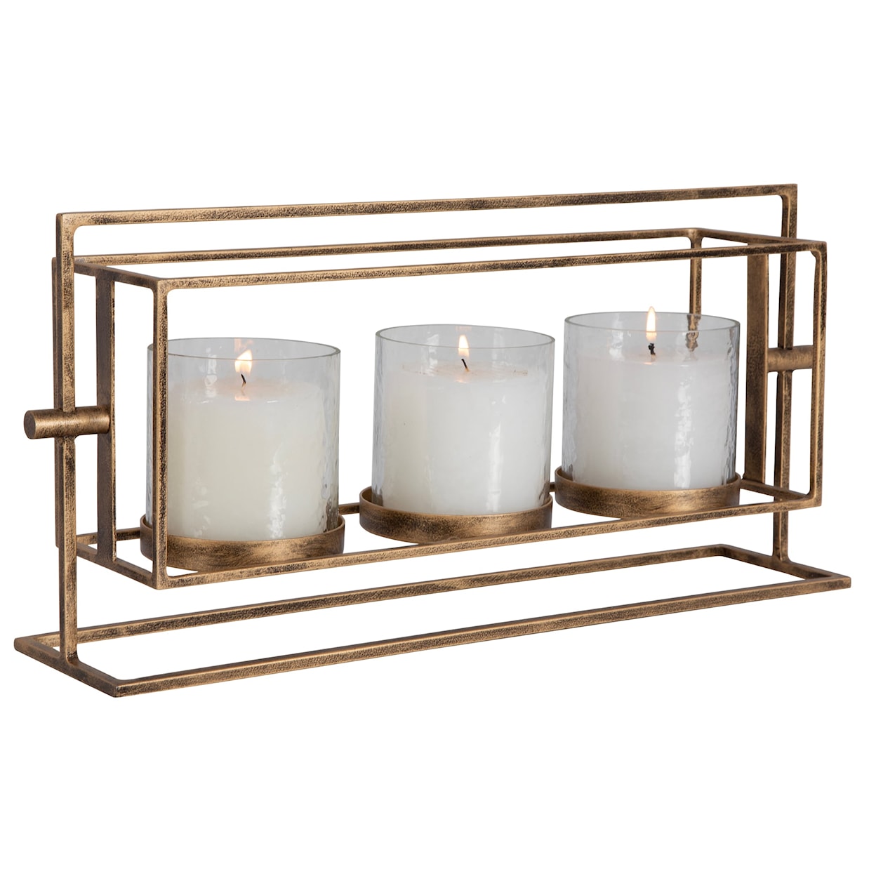 Uttermost Wenman Wenman Gold Triple Candleholder