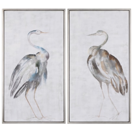 Summer Birds Framed Art Set of 2