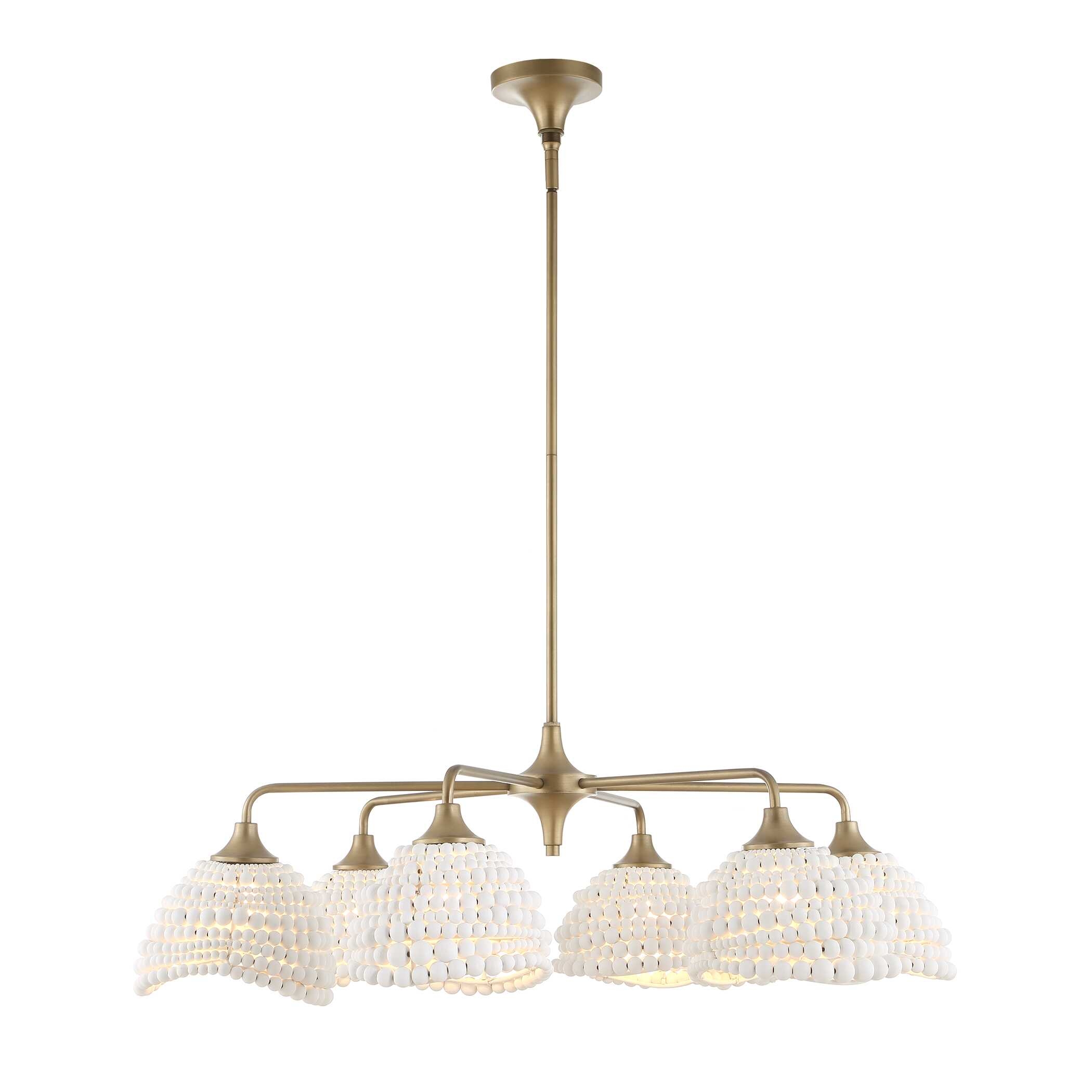 Uttermost Biddeford Biddeford 6 Light White Beaded Pendant