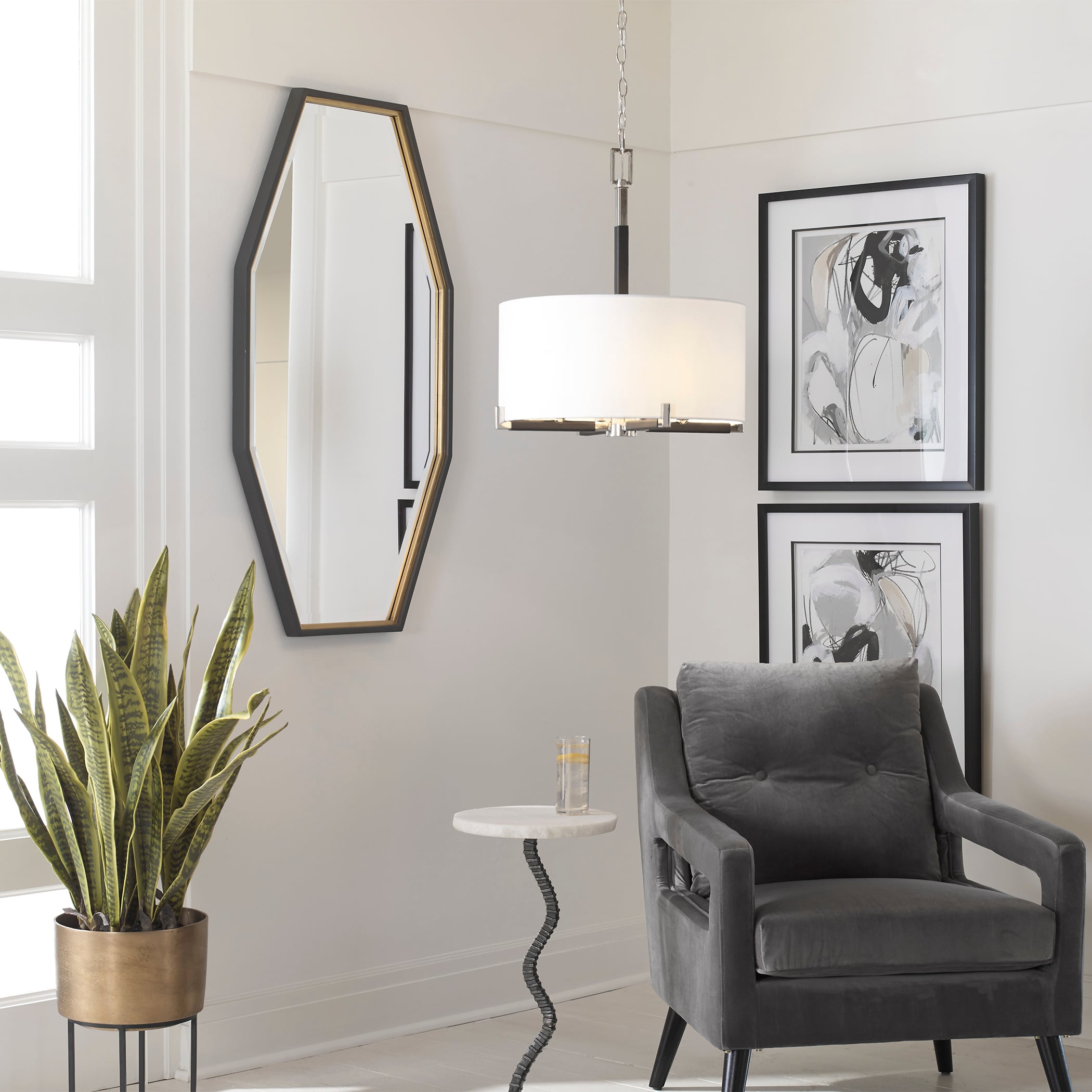 Uttermost Mirrors Savion Gold Octagon Mirror