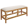 Uttermost Laguna Laguna White Fabric Rattan Bench