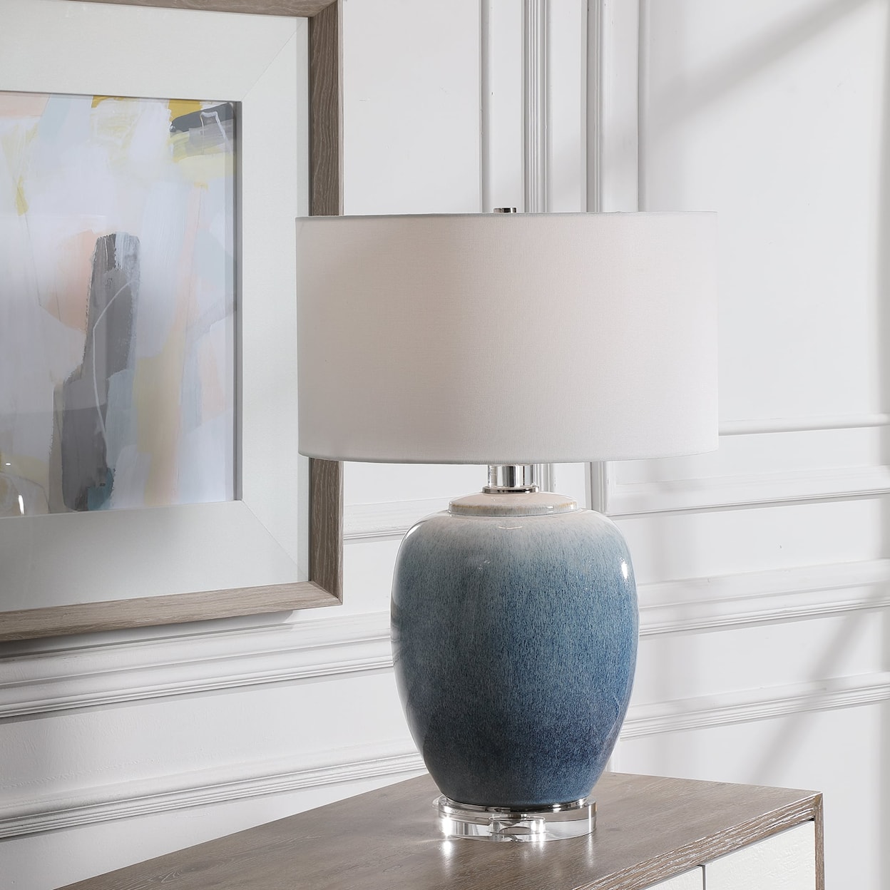 Uttermost Table Lamps Blue Waters Ceramic Table Lamp