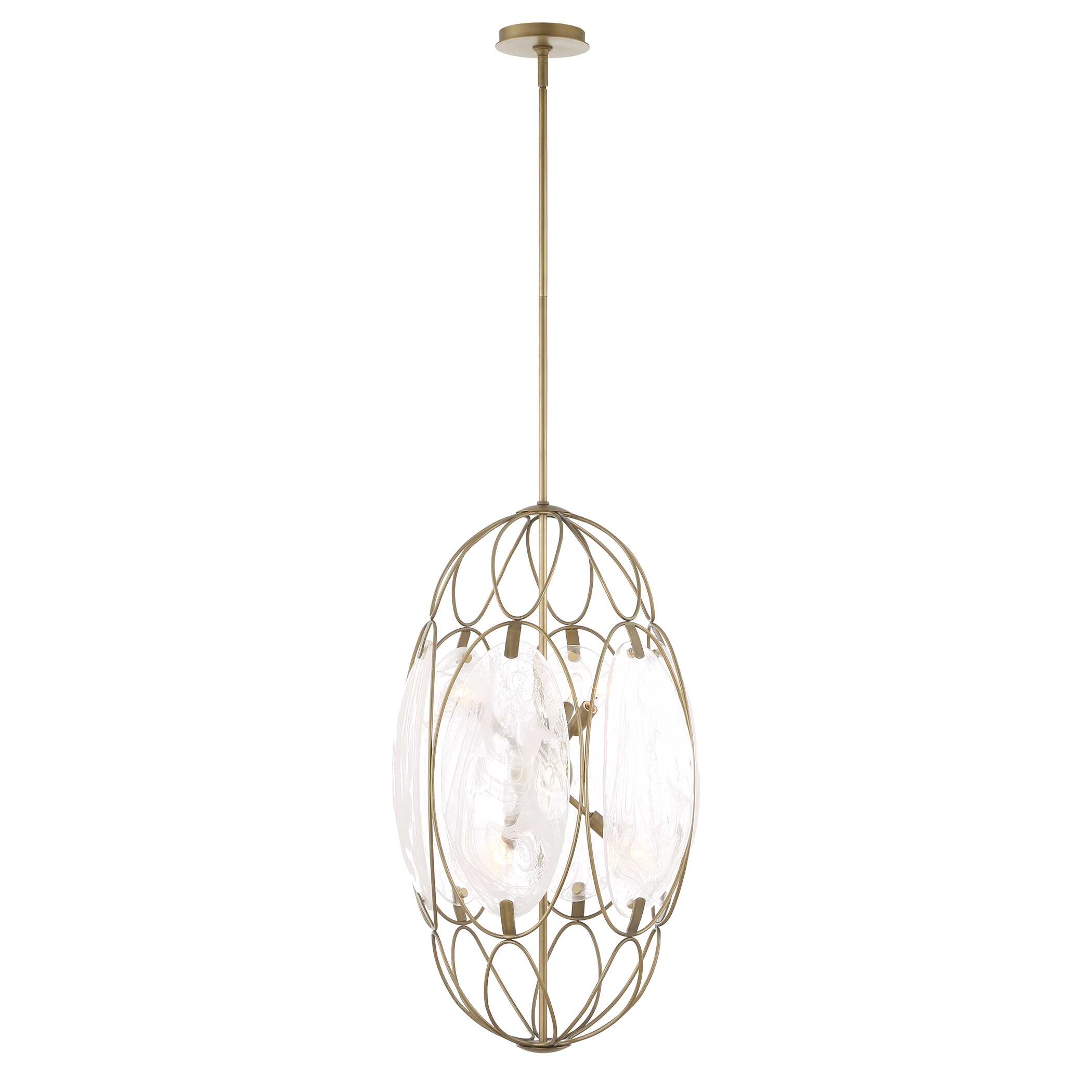 Uttermost Valencia Valencia 6 Light Glass Panel Pendant