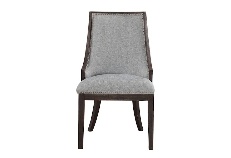 Accent Furniture - Accent Chairs Janis Ebony Accent Chair by Uttermost at Goffena Furniture & Mattress Center