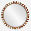 Uttermost Cyra Cyra Wood Beaded Round Mirror