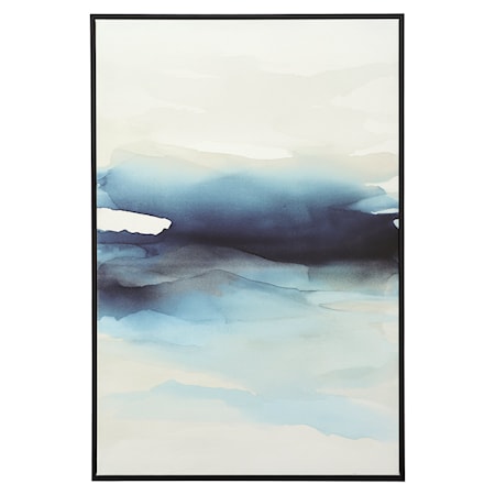 Waves Framed Canvas Abstract Art