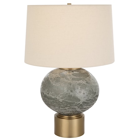 Lunia Gray Glass Table Lamp