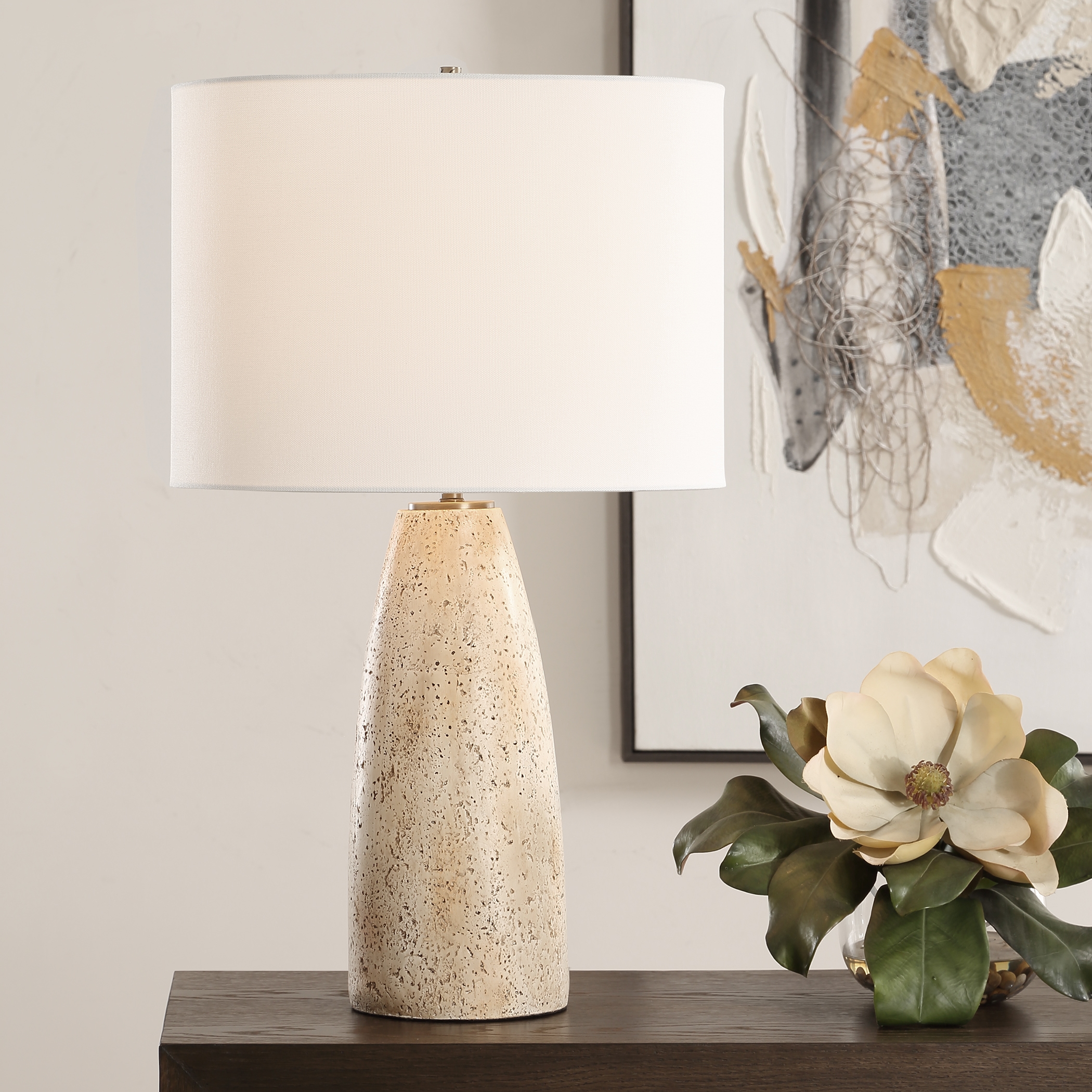 Uttermost Maury Maury Travertine Table Lamp