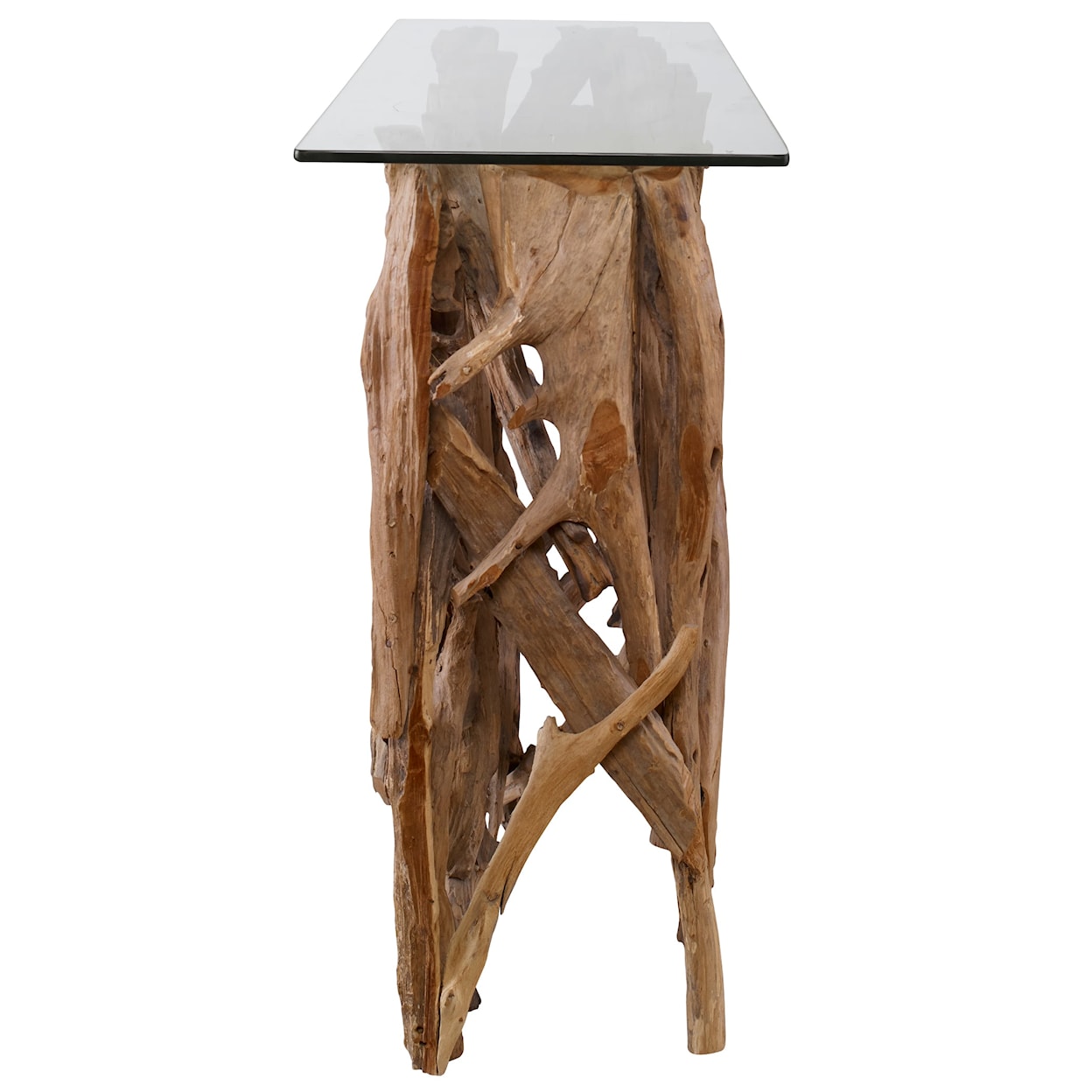 Uttermost Accent Furniture - Occasional Tables Teak Wood Console