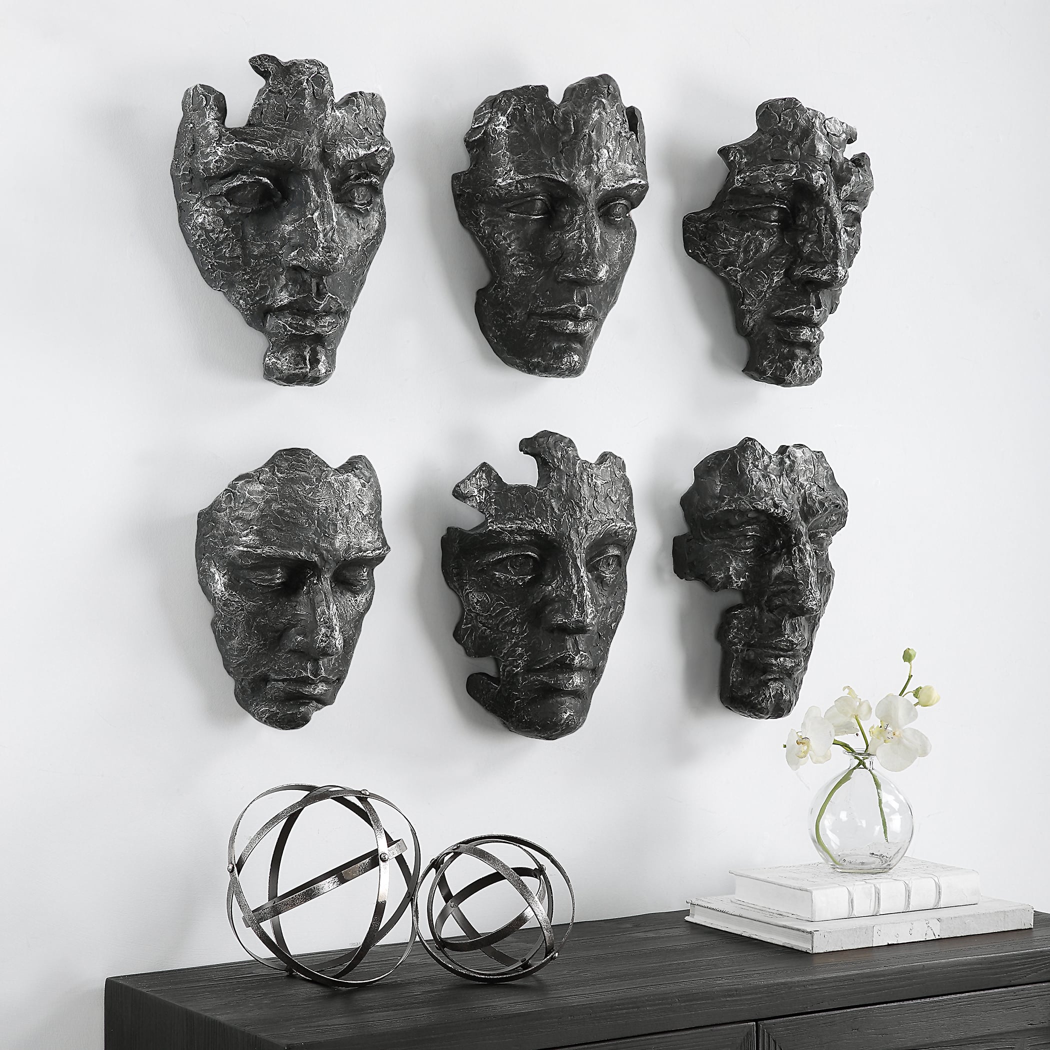 Uttermost Self-Portrait Self-Portrait Metallic Wall Decor Set/6