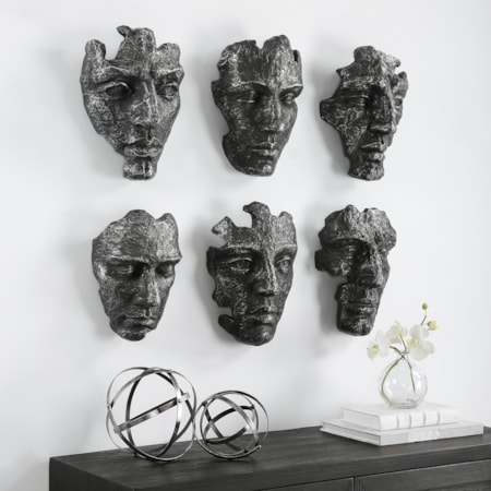 Self-Portrait Metallic Wall Decor Set/6