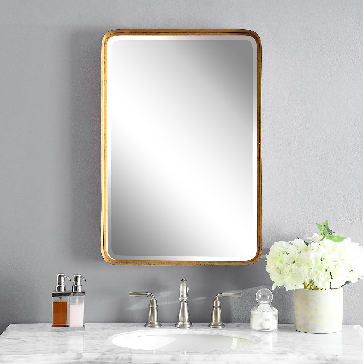 Uttermost Mirrors Crofton Antique Gold Mirror