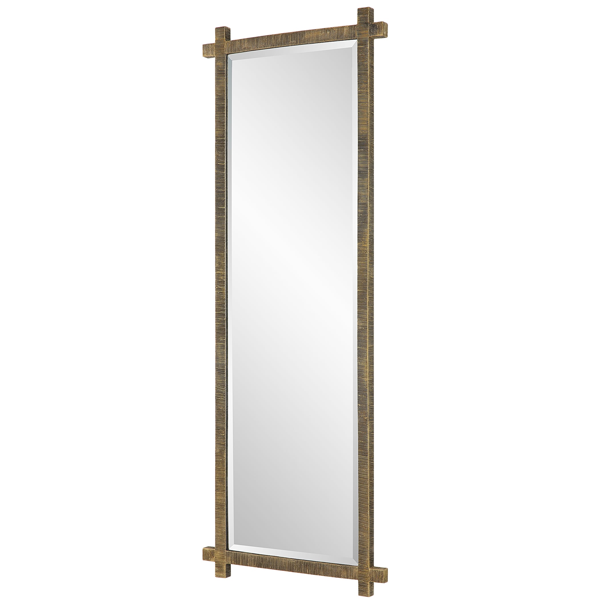 Abanu Ribbed Gold Dressing Mirror