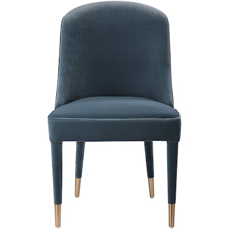Brie Armless Chair, Blue, Set Of 2