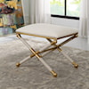 Uttermost Socialite Socialite White Small Bench