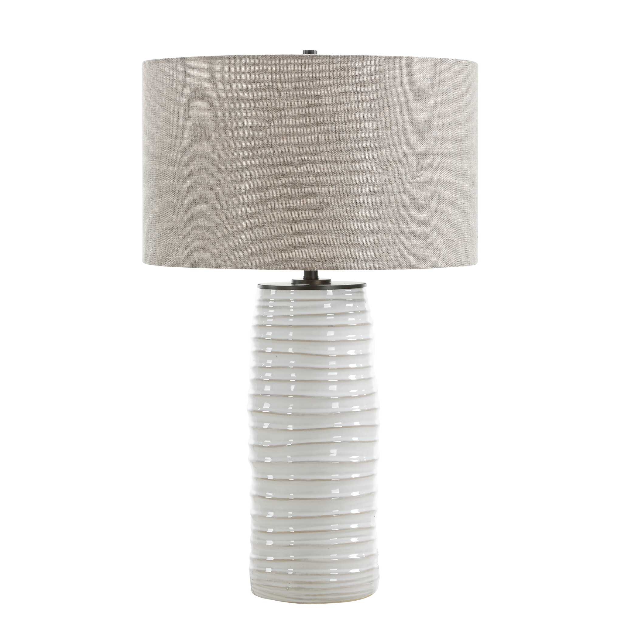 Barat White Ceramic Table Lamp