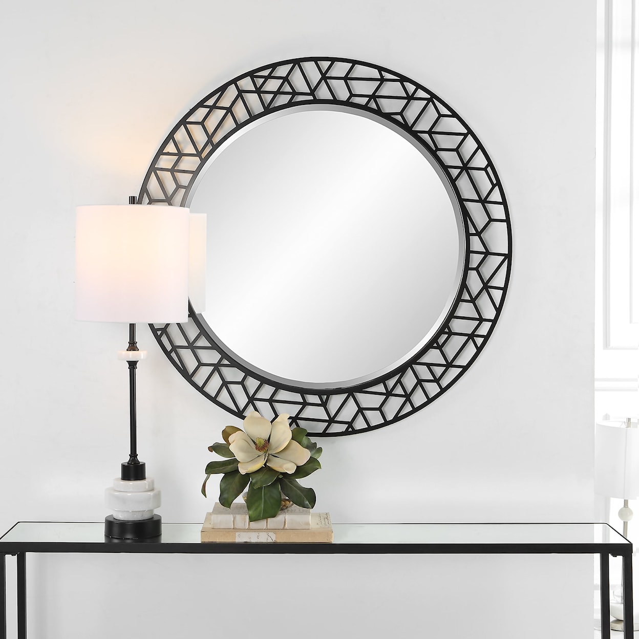 Uttermost Mosaic Mosaic Metal Round Mirror