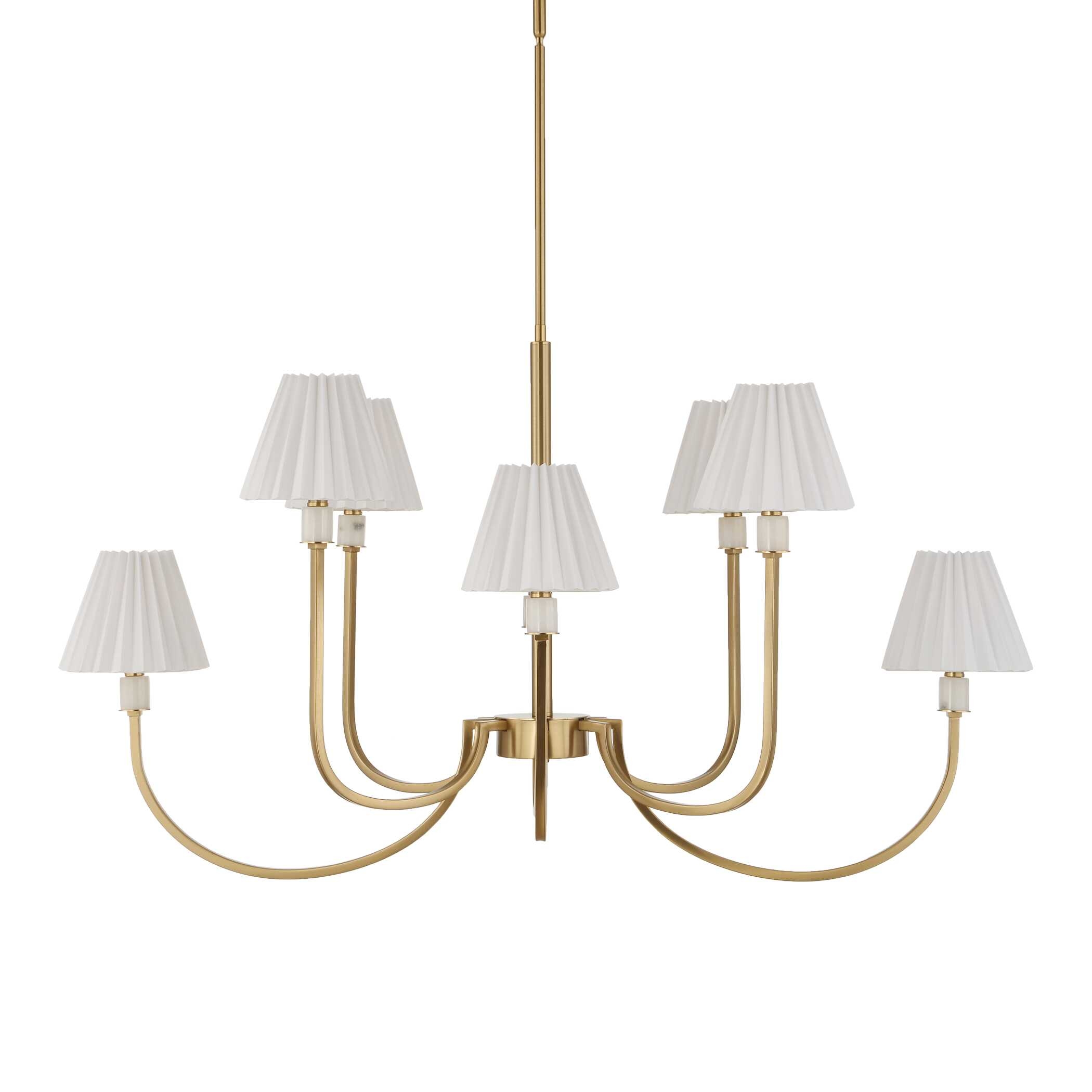 Poppins 8 Light Brass Chandelier