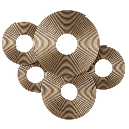 Ahmet Gold Rings Wall Decor