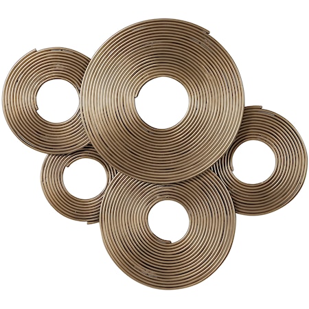 Ahmet Gold Rings Wall Decor