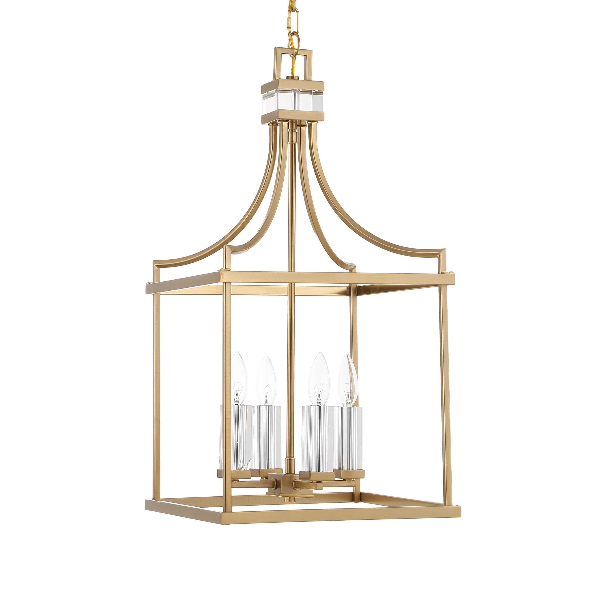 Montreal 4 Light Brass Lantern Pendant