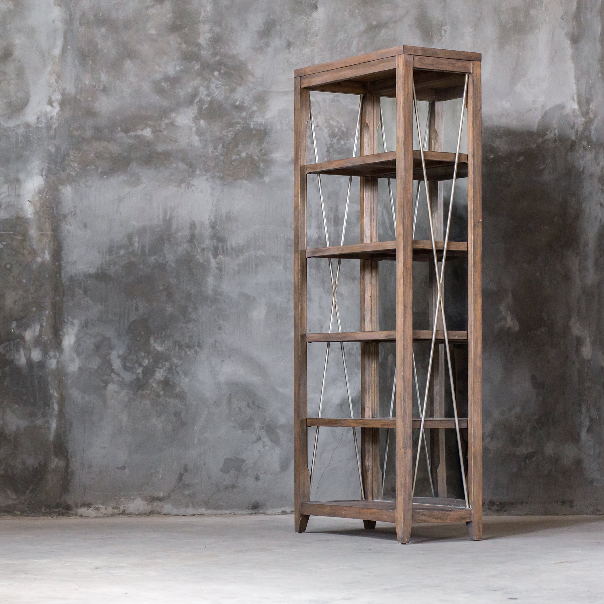 Uttermost Accent Furniture - Bookcases Delancey Weathered Oak Etagere