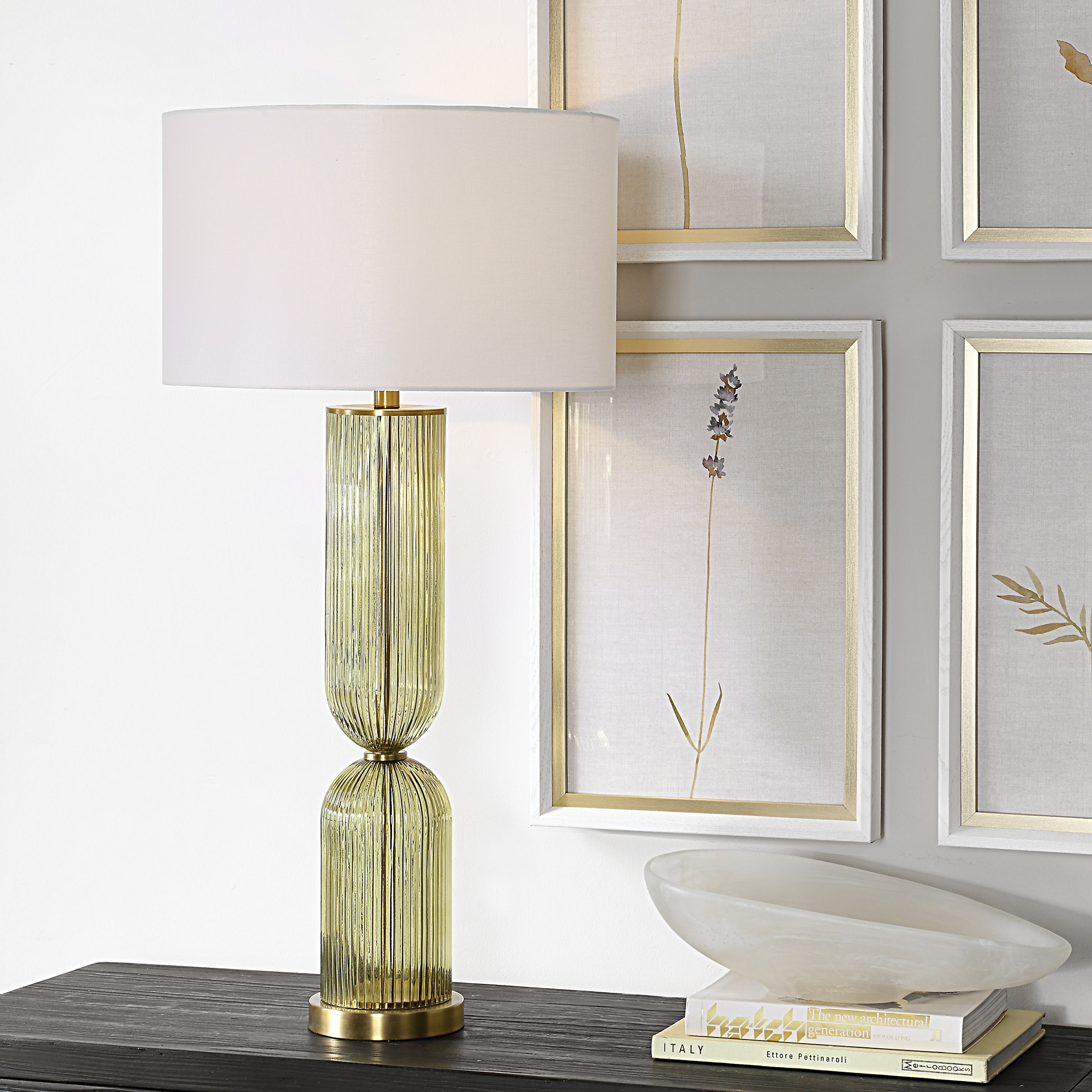 Uttermost Mirah Mirah Olive Glass Table Lamp