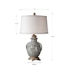 Uttermost Table Lamps Cancello Blue Glaze Lamp