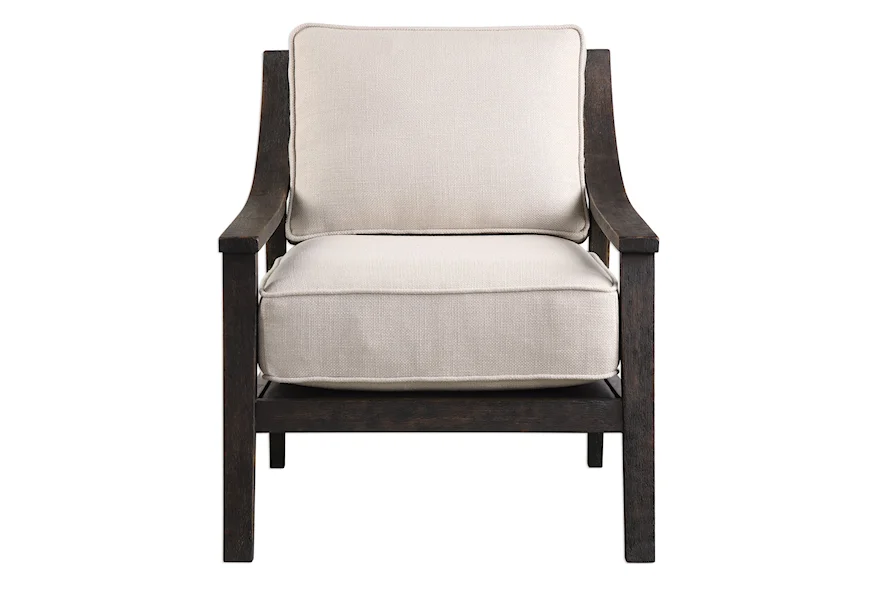 Accent Furniture - Accent Chairs Lyle Beige Accent Chair by Uttermost at Swann's Furniture & Design