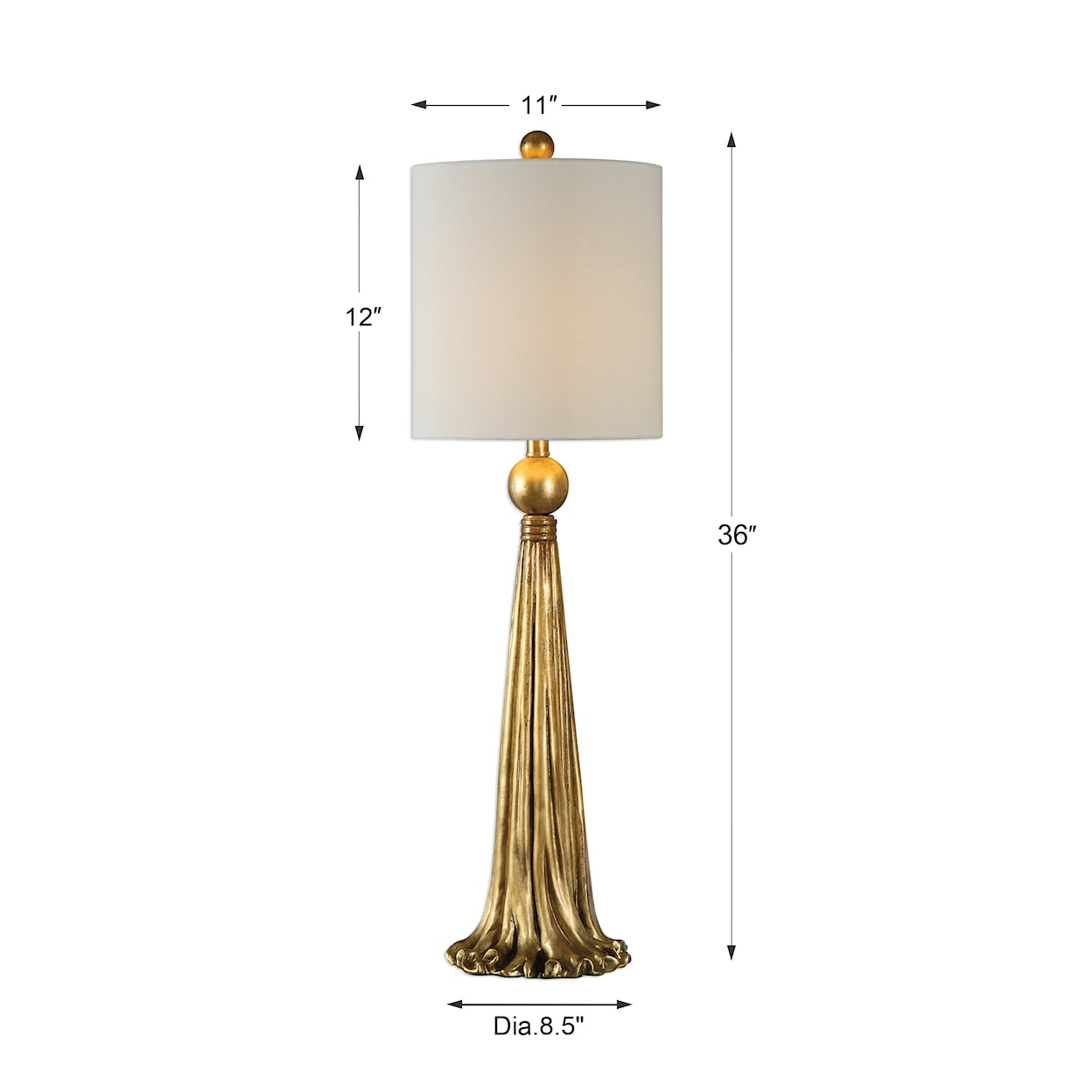 Uttermost Buffet Lamps Paravani Metallic Gold Lamp