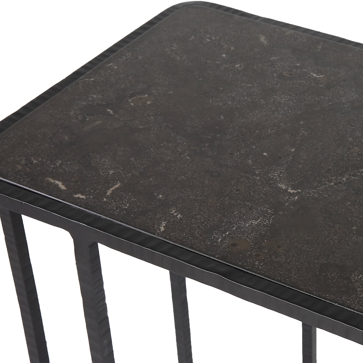 Uttermost Cavern Iron Accent Table with Stone Top