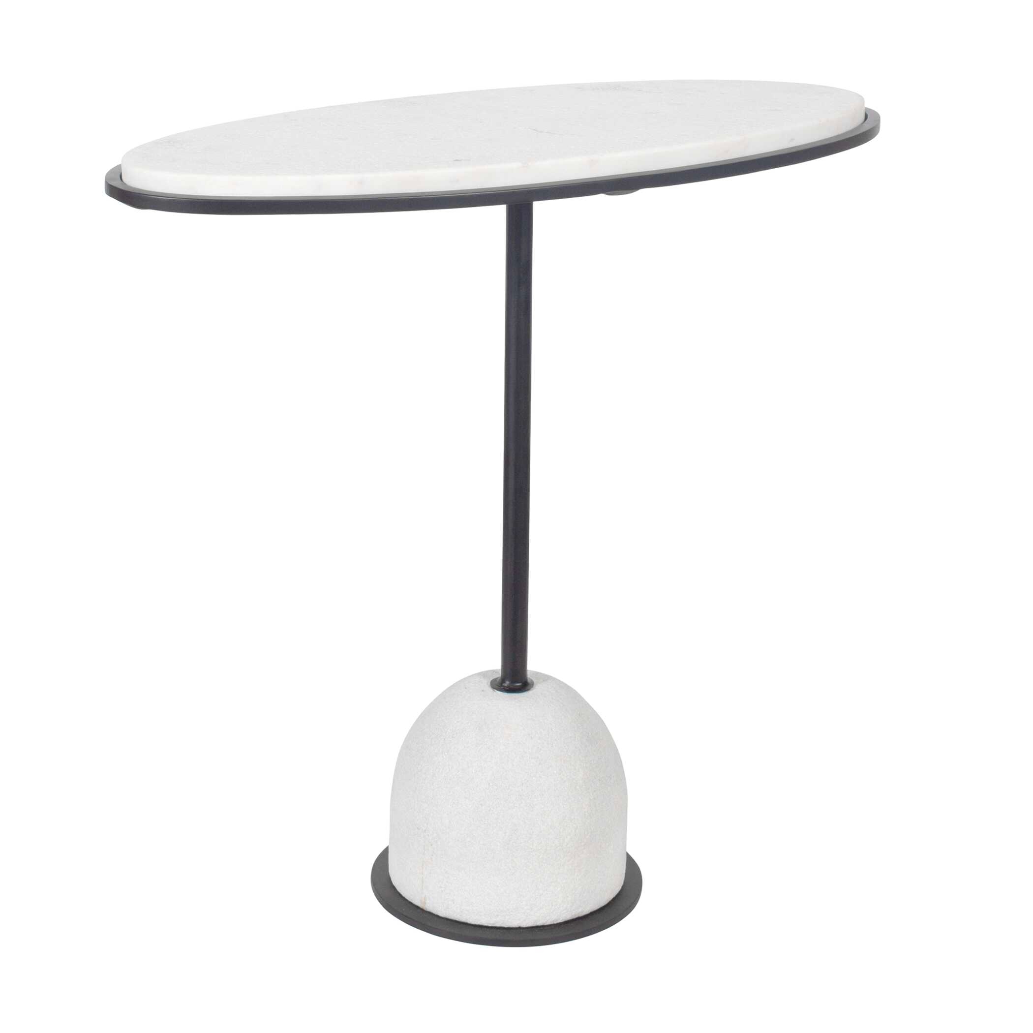Morro White Marble Side Table