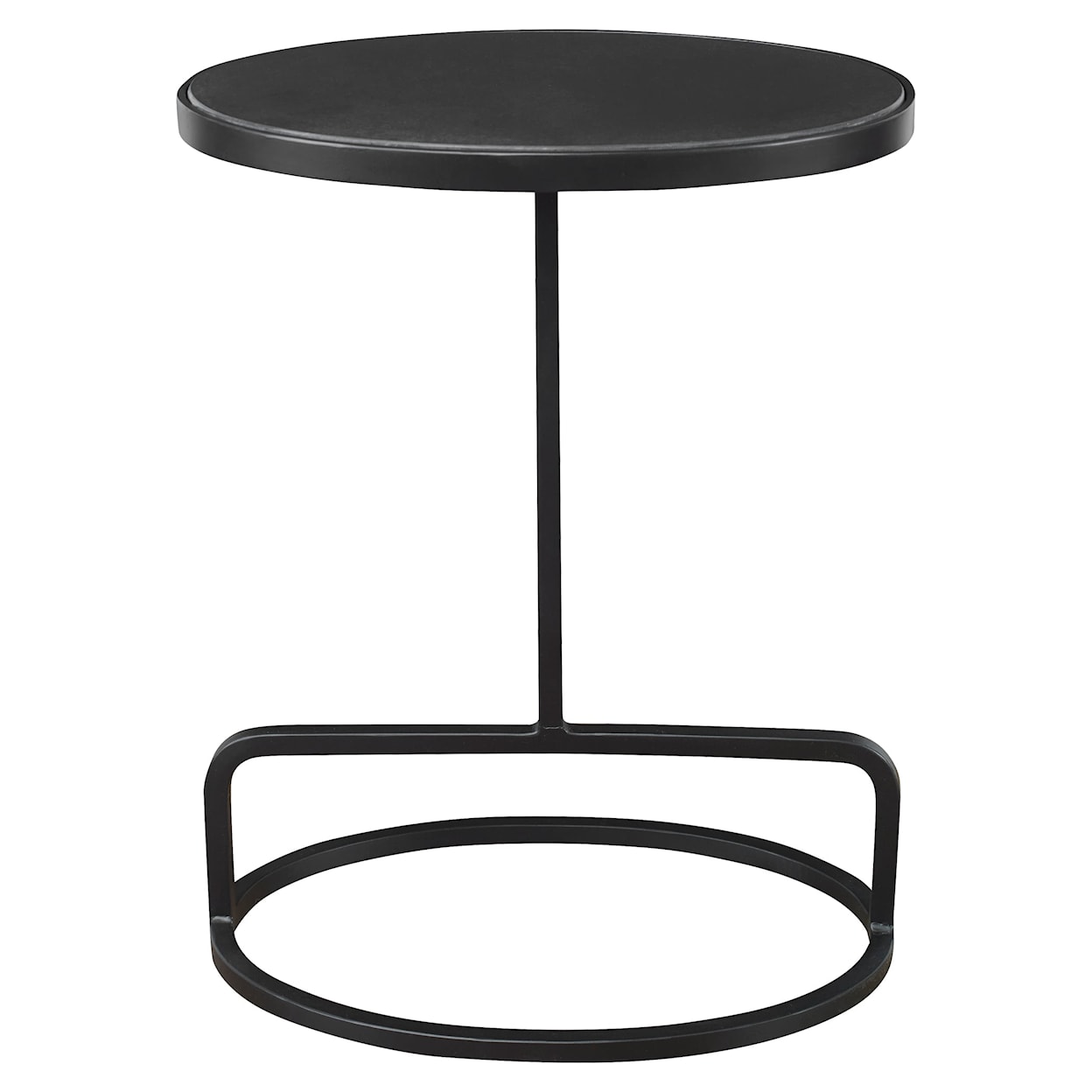 Uttermost Accent Furniture - Occasional Tables Jessenia Black Marble Accent Table