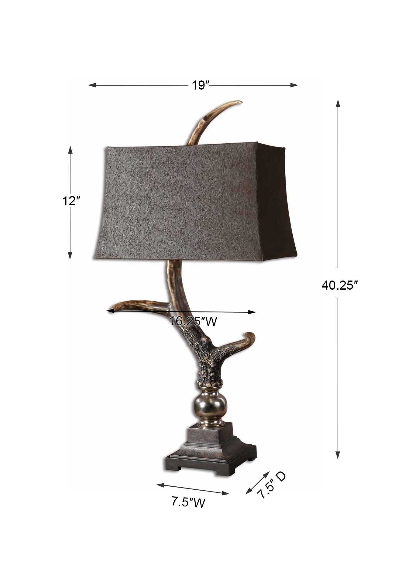 Uttermost Table Lamps Stag Horn Dark Shade