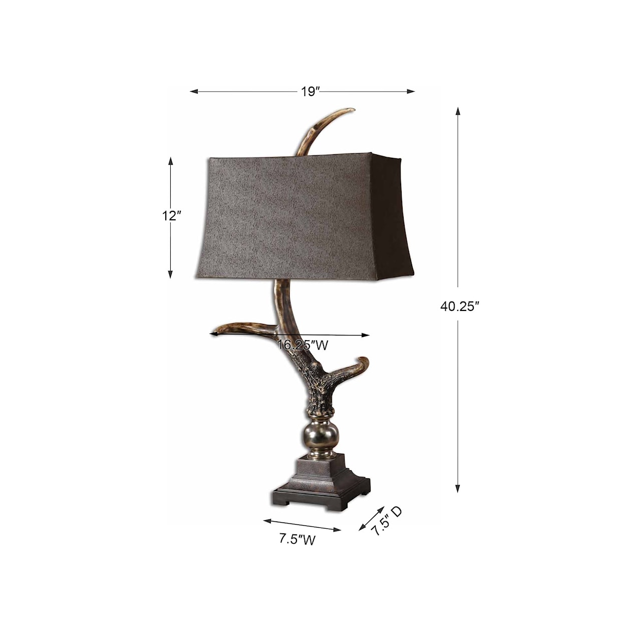 Uttermost Table Lamps Stag Horn Dark Shade