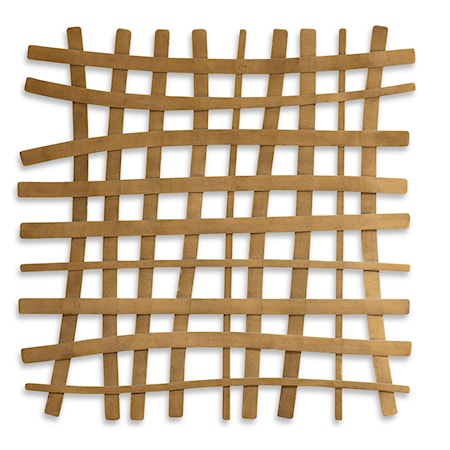 Gridlines Gold Metal Wall Decor