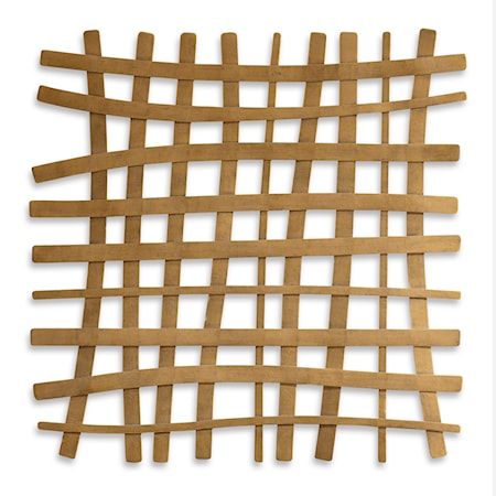 Gridlines Gold Metal Wall Decor