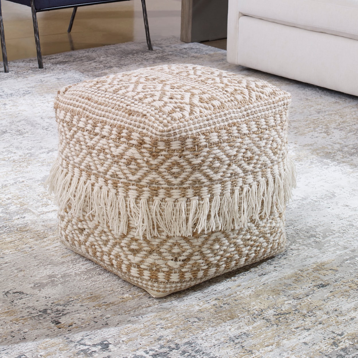 Uttermost Boheme Boheme Wool & Hemp Pouf