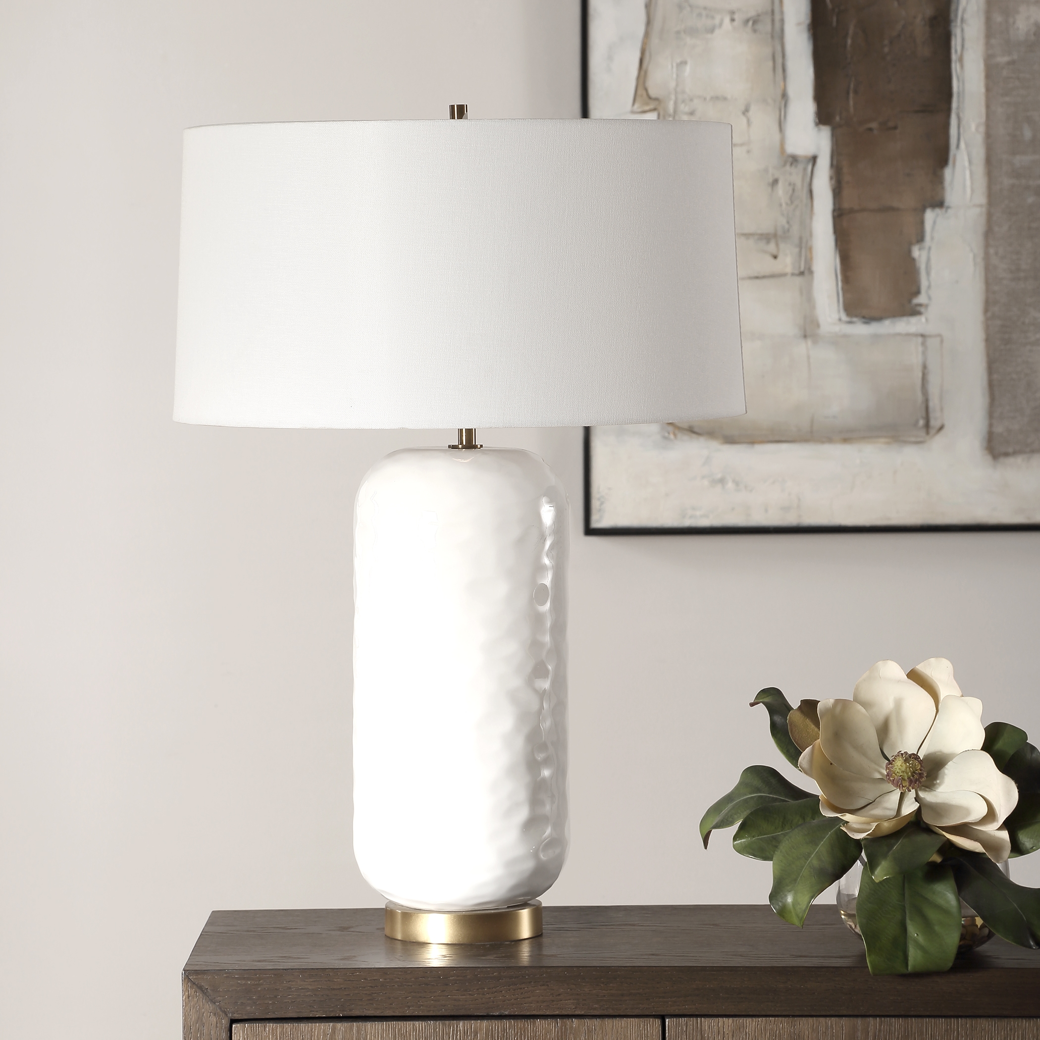 Uttermost Iona Iona White Glaze Table Lamp
