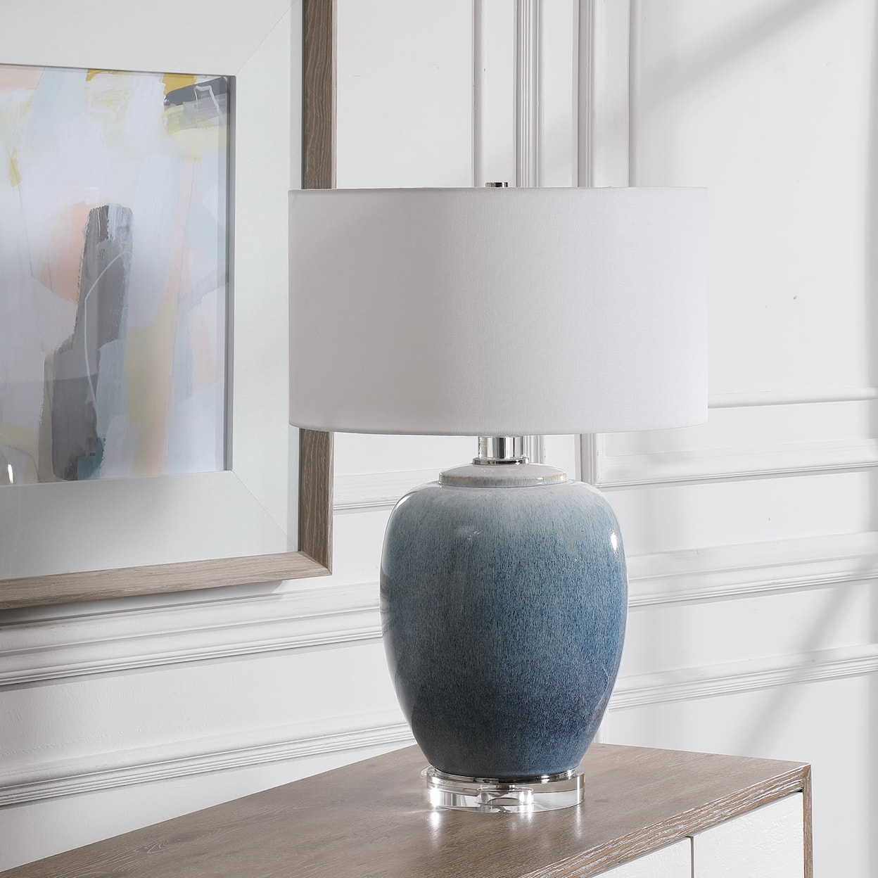 Uttermost Table Lamps Blue Waters Ceramic Table Lamp