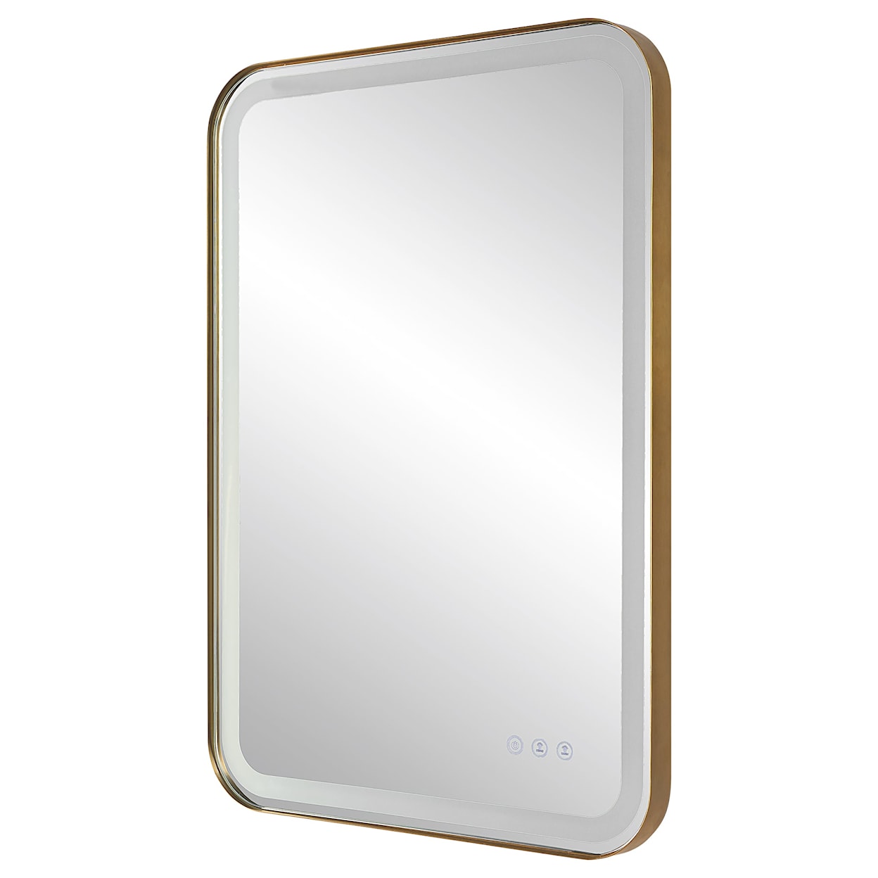 Uttermost Crofton Crofton Lighted Brass Vanity Mirror