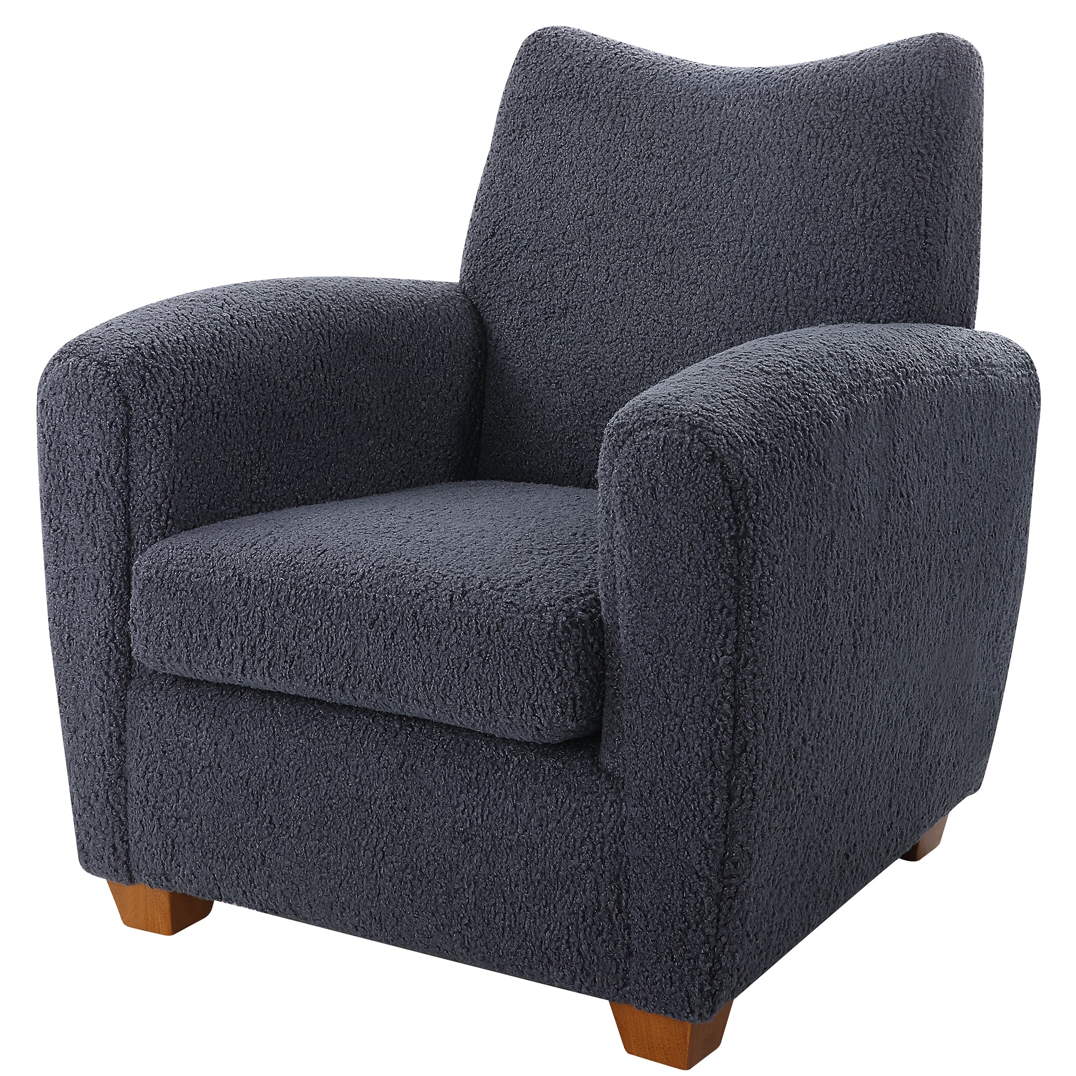 Gray Faux Shearling Accent Chair