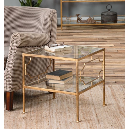 Genell Gold Cube Table