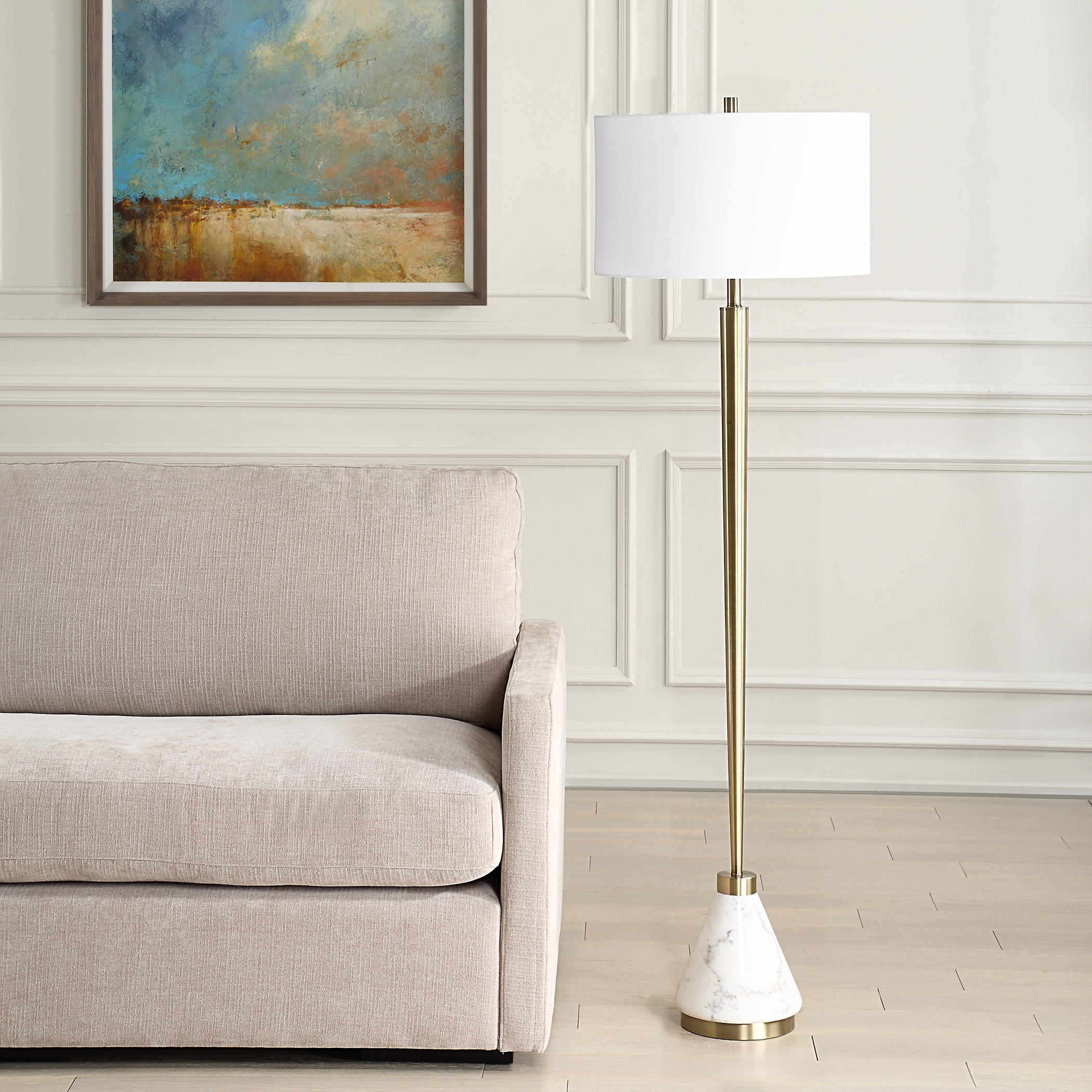 Curran Tapered Metal Floor Lamp