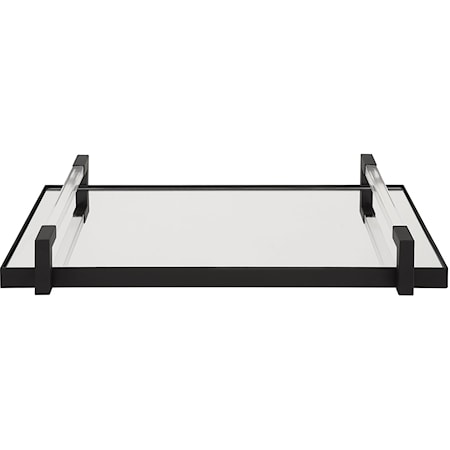 Deki Black Mirrored Tray