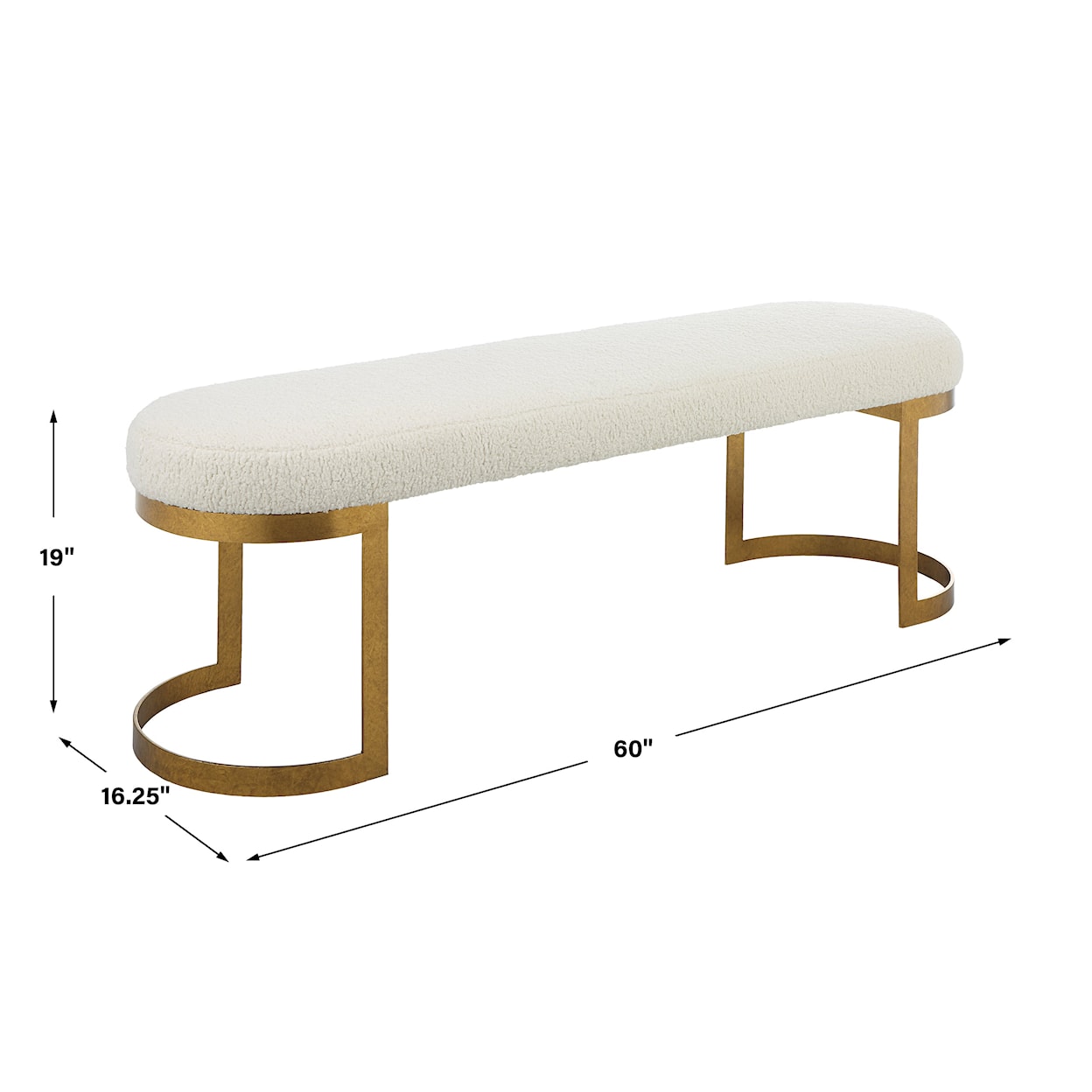 Uttermost Infinity Infinity Gold Bench