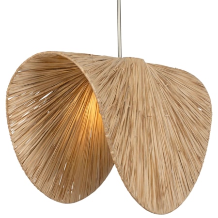 Bend 1 Light Raffia Pendant