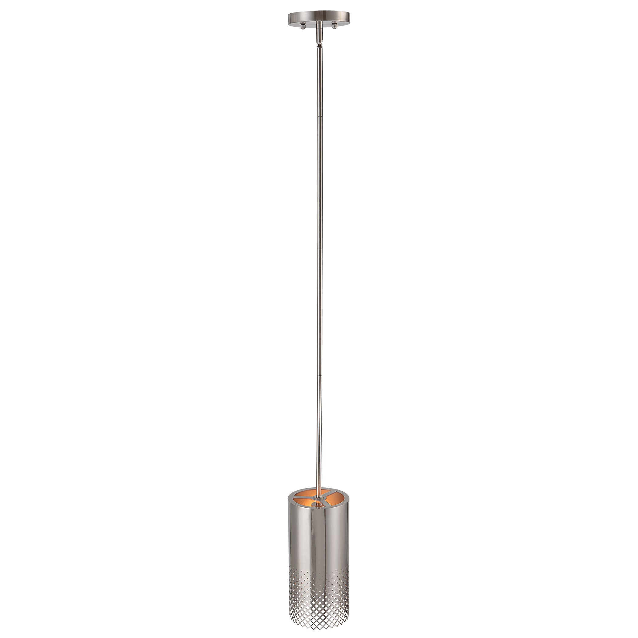 Manheim 1 Light Nickel Cylinder Pendant