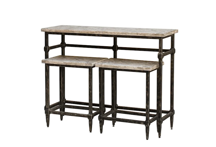 Accent Furniture Tameron Bistro Set S/3 by Uttermost at Upper Room Home Furnishings
