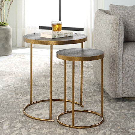 Aragon Brass Nesting Tables